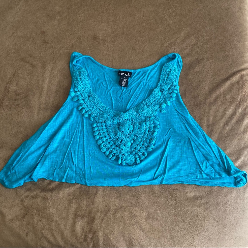 Electric Blue Crop Top